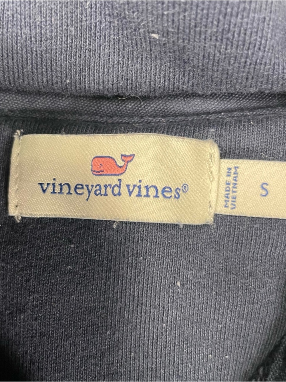 Vineyard Vines Navy Quarter Zip Pullover Small Preppy Coastal Classic - Picture 11 of 15
